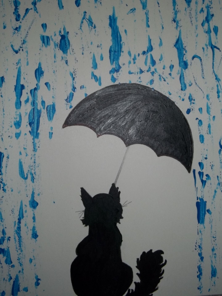 Anak kucing itu membawa payung (gambar: pixabay/fendermama10)