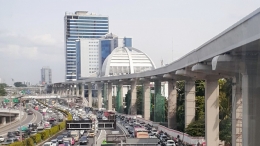 Suasana Jalan Gatot Subroto, Jakarta. (Dok. Pribadi/Efrem Siregar).