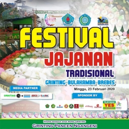 Poster acara Festival Jajanan Tradisional di Desa Grinting