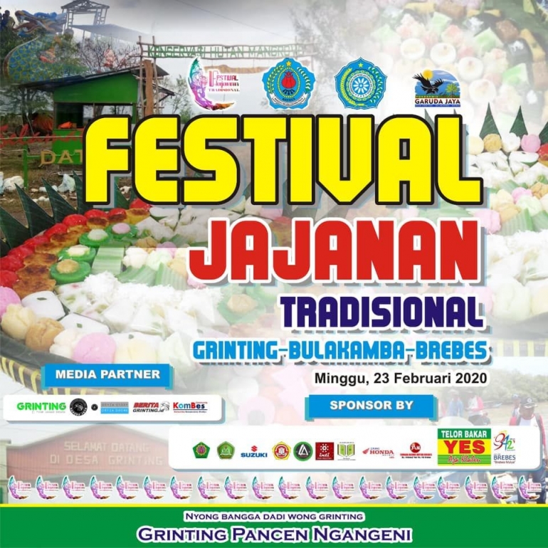 Poster acara Festival Jajanan Tradisional di Desa Grinting