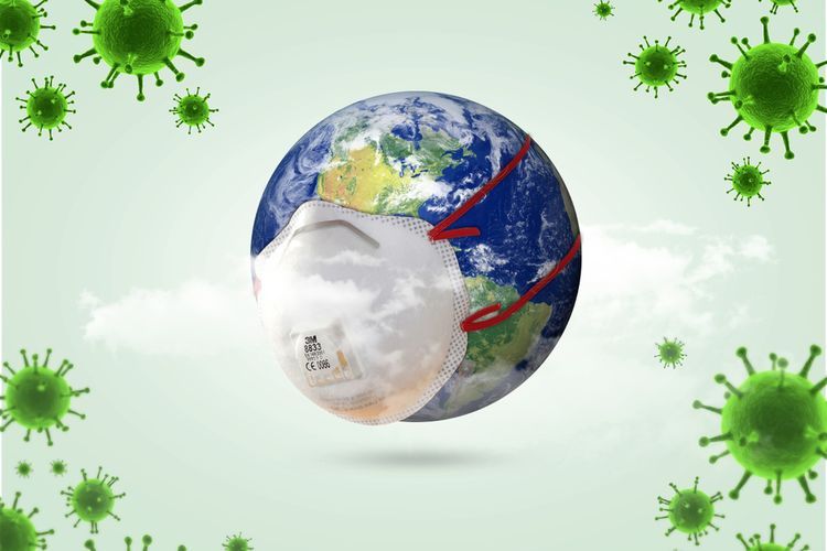 Ilustrasi wabah virus Corona (Sumber: Shutterstock via kompas.com)