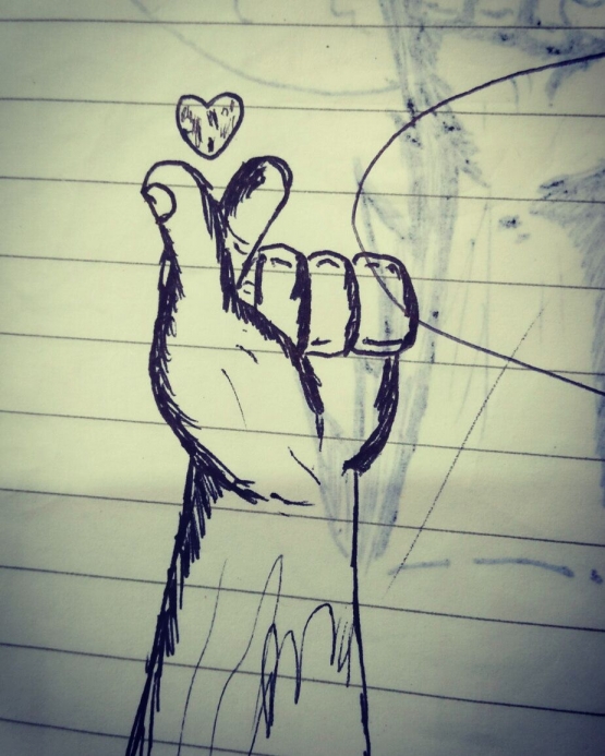 Saranghae (sketsa oleh Peniel Tarigan)