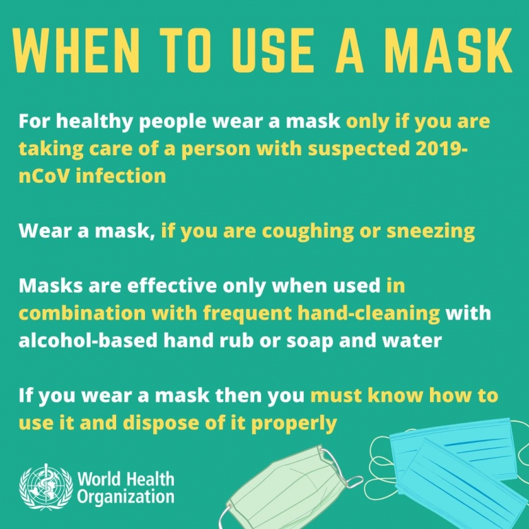 Saran penggunaan masker | who.int
