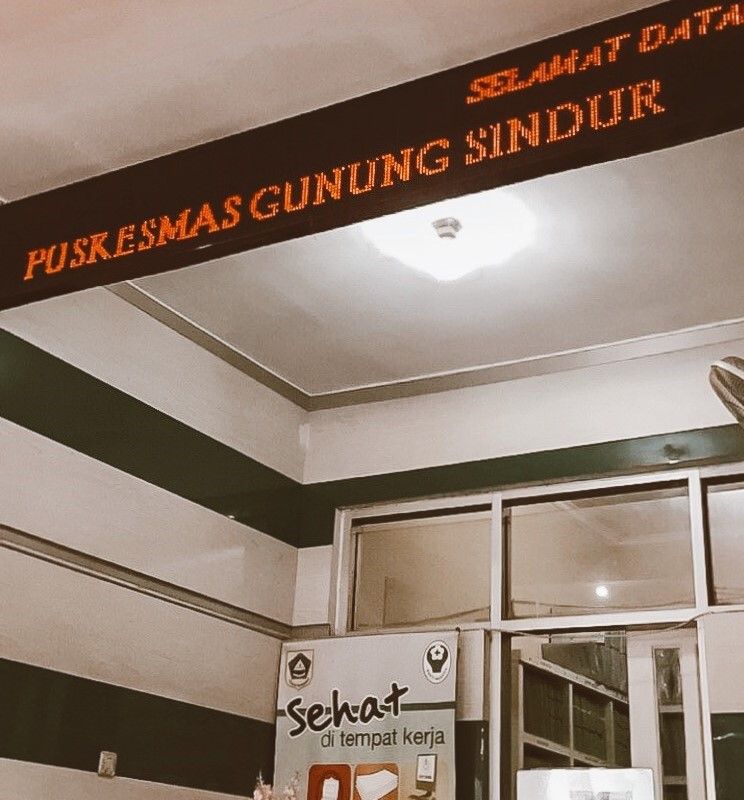 Puskesmas Gunung Sindur, Kabupaten Bogor. Senin, (01/03/2020).