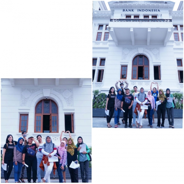 Peserta berfoto di depan Bank Indonesia | Doc: Riana
