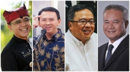Foto kolase 4 calon kepala badan otoritas ibu kota/TribunNews.com