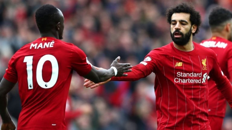 Pencetak gol Liverpool Sadio Mane dan Mohamed Salah (Foto Premierleague.com) 