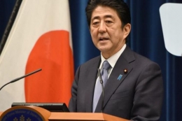 Shinzo Abe, sumber foto: AFP/TORU YAMANAKA dipublikasikan kompas.com