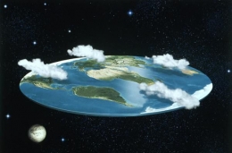 Ilustrasi bumi datar (Sumber: documentarytube.com)