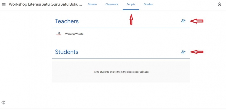 cara mengundang peserta Google Classroom lewat email (dokpri)