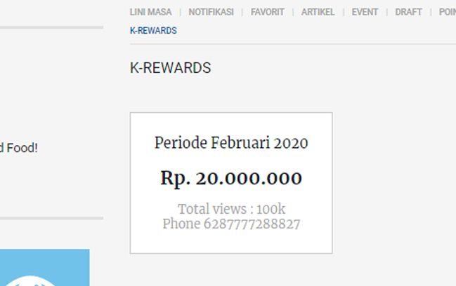 Report K-Rewards
