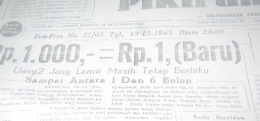 Headline Pikiran Rakjat 14 Desember 1965-Foto: Irvan Sjafari/Repro Perpusnas.