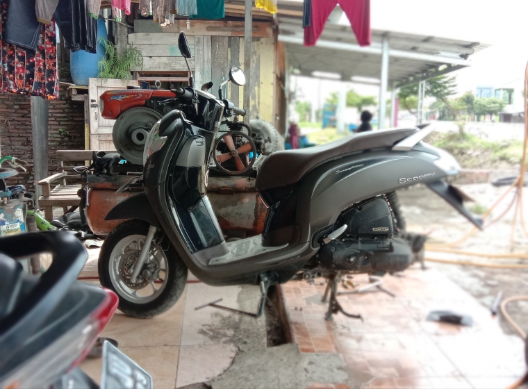 Ke bengkel dulu ganti ban | dokpri