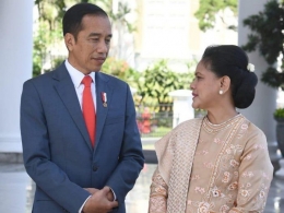 Presiden Joko Widodo dan ibu negara, Iriana, saat memberikan keterangan tentang hasil tes Covid-19 yang sebelumnya dijalani | IG Jokowi