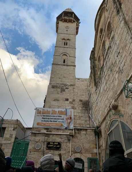 Menara Masjid Umar bin Khattab di Yerusalem. (Foto: Ghifari Ramadhan Fadli)