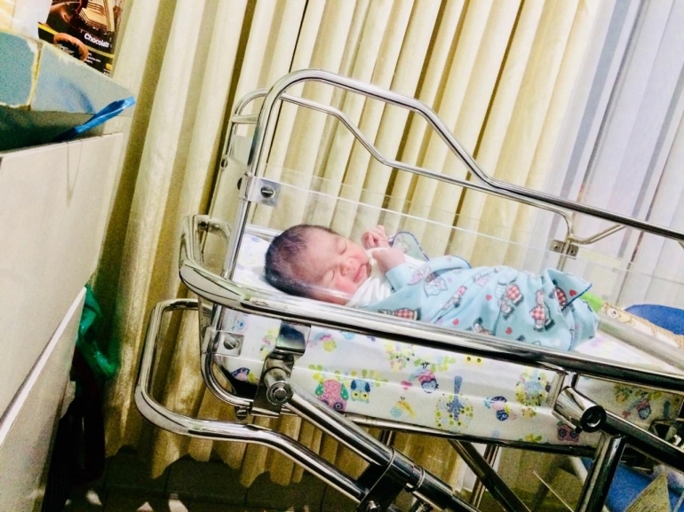Ibrahim di kamar rawat inap (dokpri)