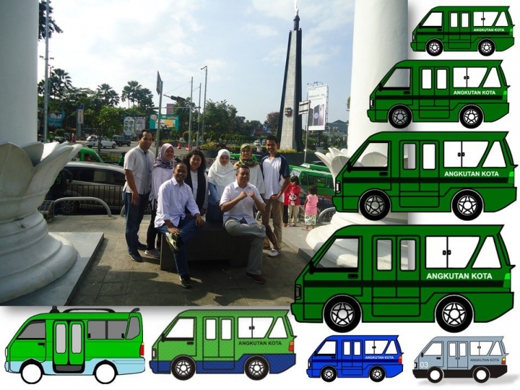 Lokasi foto berada di Tugu Kujang Kota Bogor, salah satu jantung lalu lintas angkot yang menjadi pemandangan sehari-hari warga Kota Bogor. Sumber: Dok. Pribadi Andi Setyo Pambudi