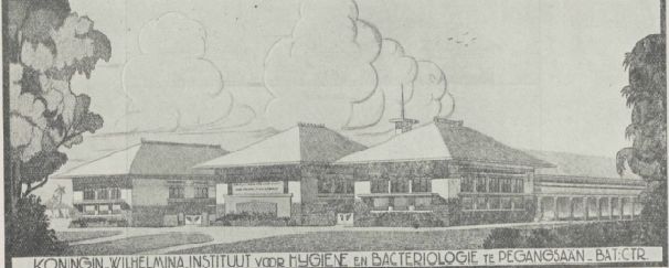 Sketsa Bangunan Institut Wilhelmina, Pegangsaan Timur No. 15. Tahun 1933 Sumber: Indisch Bouwkundig Tijdschrift, 1 November 1933, Hlm. 85.
