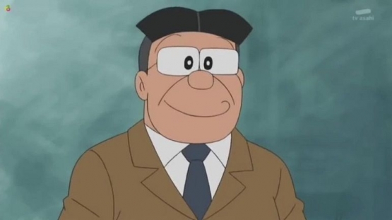 Ilustrasi guru dalam serial Doraemon. dictio.id
