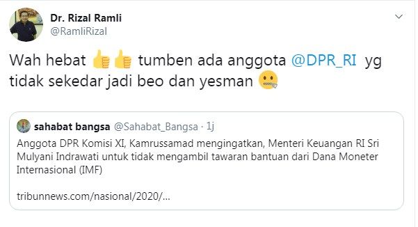 sumber gambar: akun Twitter Rizal Ramli.