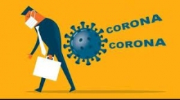 Ilustrasi ketika virus corona merendahkan nilai uang | Foto MedanBisnisDaily.com