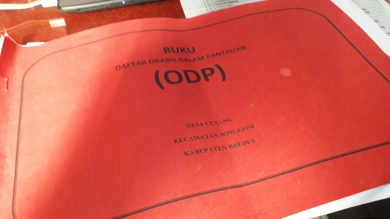 Buku daftar ODP Desa dok.pri