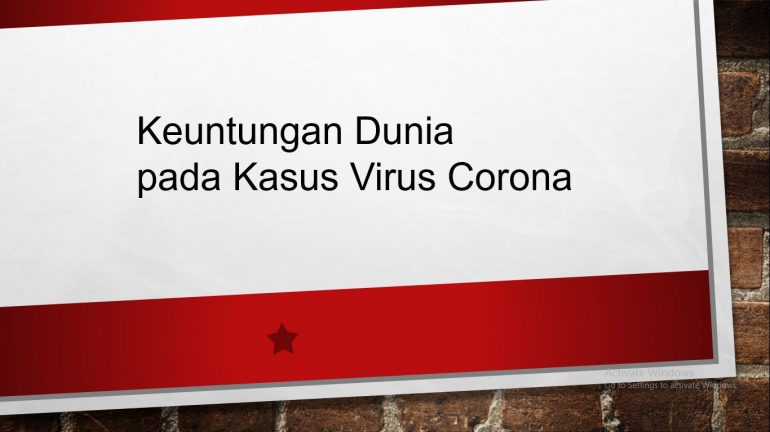 Keuntungan Dunia pada Kasus Virus Corona