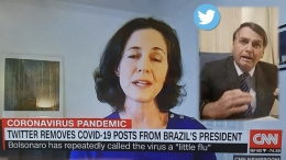 Screen shot CNN 31-3-2020 dg insert foto Presiden Brazil, Jilal Mardhani 
