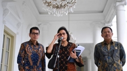 Beberapa Menteri Jokowi di Istana Negara. - Dokumen Tempo
