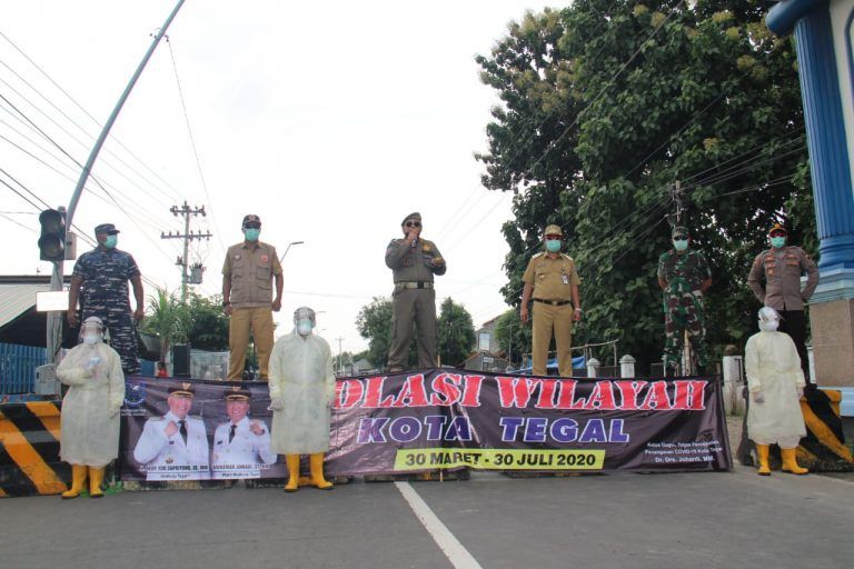 Local lockdown diterapkan Kota Tegal per 30 Maret - 30 Juli 2020. | Gambar: Suaramedia.id