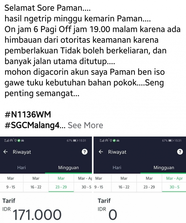 Foto 2 sumber : Facebook Sahabat Grab Jawa Timur.