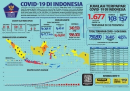 Peta penyebaran Covid-19 di Indonesia
