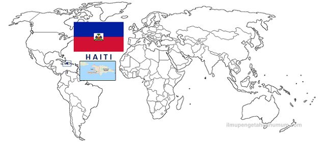 Peta letak negara Haiti. Sumber : Ilmupengetahuanumum