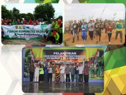 Kegiatan Forum Komunitas Hijau Banjarbaru di Kalimantan Selatan. Sumber: diolah dari gramho.com; kanalkalimantan.com; Banjarmasin.tribunnews.com serta Dokumentasi Pribadi Andi Setyo Pambudi.