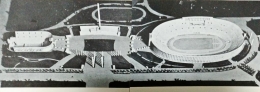 Maket Kompleks Olimpiade yang akan dibangun di Komazawa. Foto dari Pamflet pameran Olimpiade Tokyo 1940 (dokpri)