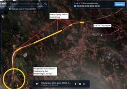 Update pengerjaan Segmen 1 Cileunyi-Tanjungsari hingga 1 April 2020(Landviewer.com/ satelit Sentinel2)
