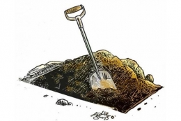 ilustrasi menggali kuburan. (Sumber: KOMPAS/DIDIE SW)