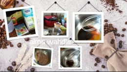 Bahan dan Pembuatan Dalgona Coffee Pudding | dokpri