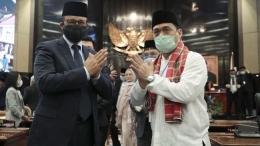 Riza Patria dan Anies Baswedan (Foto ANTARA/Deka Wira) 