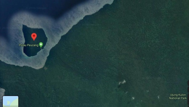Google.maps Peucang Island