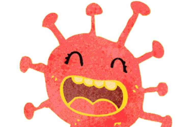 ilustrasi virus Corona untuk anak-anak, diambil dari buku #COVIBOOK karya Manuela Molina