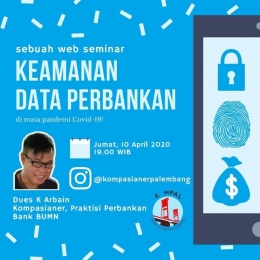 Flyer keamanan Data Perbankan bersama KOMPAL