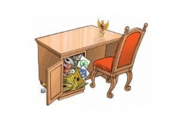 Ilustrasi meja kerja birokrat. (Sumber: KOMPAS)