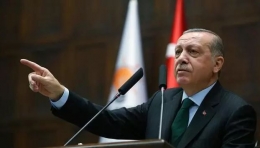 Presiden Turki Recep Tayyip Erdogan, Foto : (Yasin Bulbul / Pool via AP)