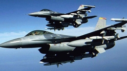 Deskripsi : F-16 Block 52 milik Amerika Serikat | Sumber Foto: Tribun News