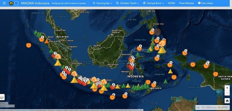 Tangkapan layar situs magma.esdm.go.id 