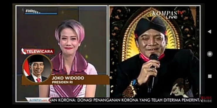 Telewicara bersama Presiden Joko Widodo (Foto Tangkap Layar Kompas TV