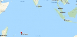 Dentuman Krakatau 1883 terdengar hingga Pulau Rodrigues | tangyar Googlemap-dokpri Bobby MSF
