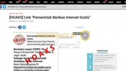 tampilan layar oleh Turnbackhoax.id pada Kompas.com