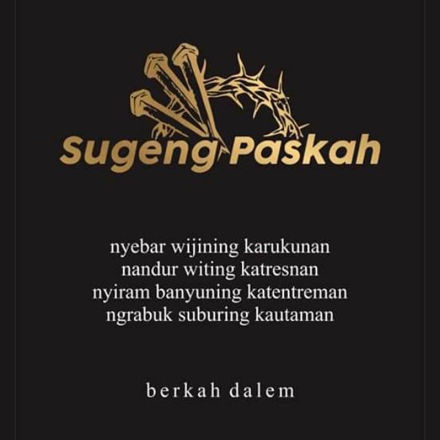 Ucapan Paskah 2020 melalui pesan WA dari keluarga mbah Kakung dari Yogyakarta. Dokumen pribadi